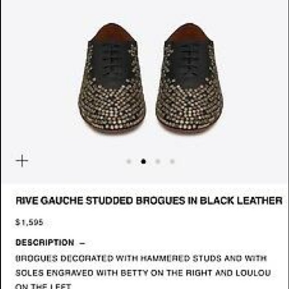 SOLD Saint Laurent RIVE GAUCHE Studded Flats - Picture 10 of 10